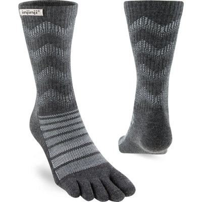 Injinji Mid-Weight Merino Wool Crew Toe SocksUk: 7-9Slate Grey from B&Q