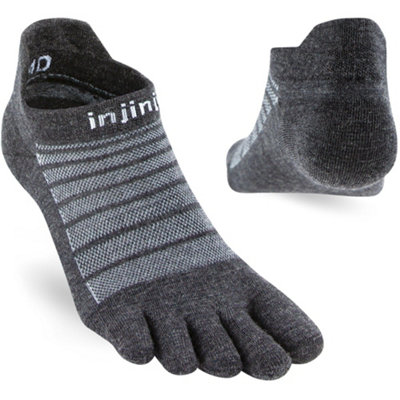 Injinji Men's Lightweight No-Show Merino Toe SocksUk: 7-9Slate Grey/steel Grey from B&Q