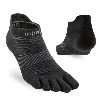 Injinji Men's Lightweight No-Show Toe SocksUk: 12+Black/graphite from B&Q