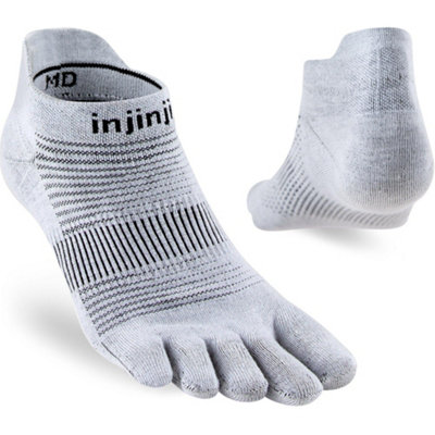 Injinji Women's Lightweight No-Show Toe SocksUk: 7-10Silver Grey/black from B&Q