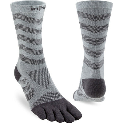 Women's Injinji Mid-Weight Ultra-Run Crew Length Toe SocksUk: 7-10Slate Grey/graphite Grey from B&Q