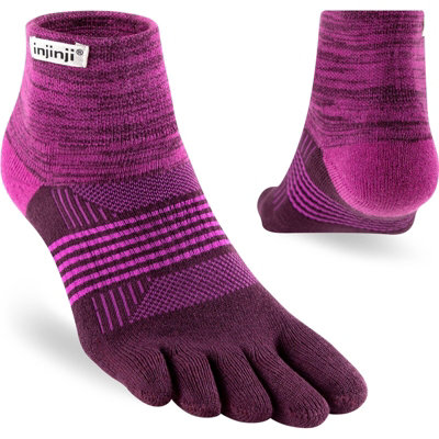Injinji Women's Mid-Weight Trail Run Toe SocksUk: 7-10Deep Violet from B&Q