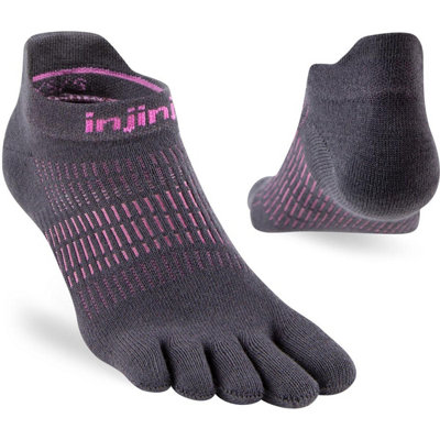Injinji Women's Lightweight No-Show Toe SocksUk: 7-10Charcoal/pink from B&Q