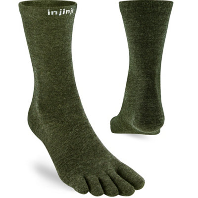 Injinji Merino Wool Liner Toe SocksUk: 12+Forest Green from B&Q