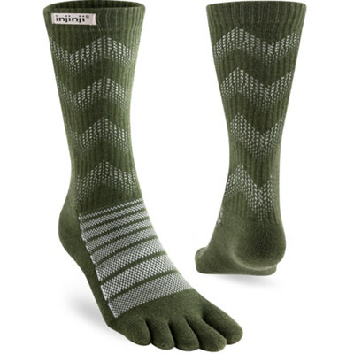 Injinji Mid-Weight Merino Wool Crew Toe SocksUk: 10-12Forest Green from B&Q