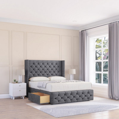 Sloomy Luthor Coniston Memory Foam Bed Set ,no DrawersMattress & 54" Wingback Headboard With 12" FootboardKing from B&Q