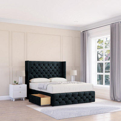 Sloomy Luthor Naples Memory Foam Bed Set ,no DrawersMattress & 54" Wingback Headboard With 12" FootboardDouble from B&Q
