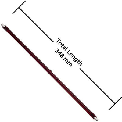 Liangdi 1.4 Kw 348 mm 230 Volt Ruby R7 Push Fit Heater Lamp Bulb Element (Fits Rhino Tq3) from B&Q