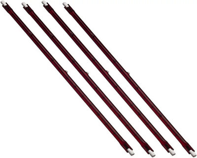 Liangdi Four Pack 1.4 Kw 348 mm 110 Volt Ruby R7 Push Fit Heater Lamp Bulb Element (Fits Rhino Tq3 110 Volt Heater) from B&Q