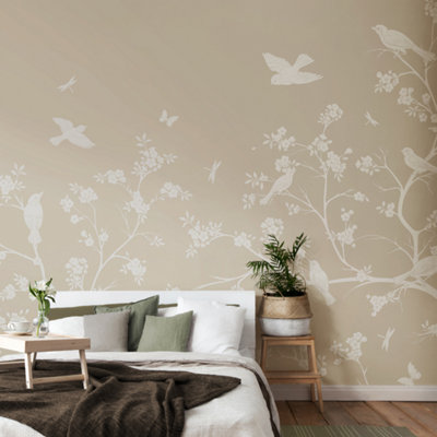 Origin Murals Blossom TrailNatural Stone Matt Smooth Paste The Wall Mural 350Cm Wide X 280Cm High from B&Q