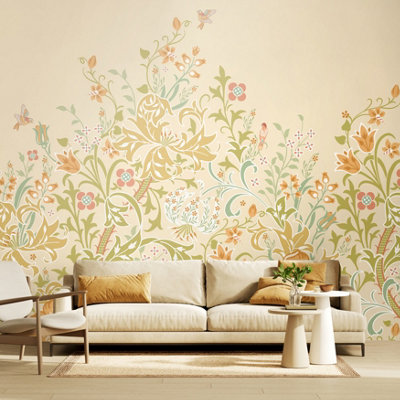 Origin Murals Trailing LilyButtercup Matt Smooth Paste The Wall Mural 300Cm Wide X 240Cm High from B&Q