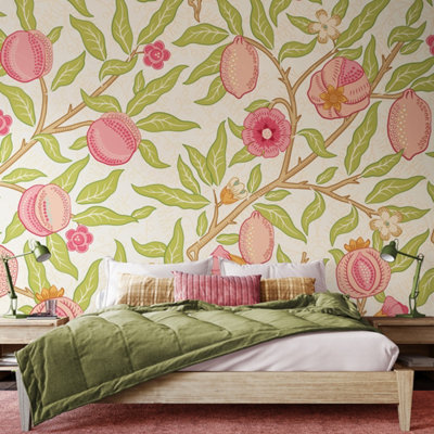 Origin Murals Fruit And FoliageRose And Apple Green Matt Smooth Paste The Wall Mural 300Cm Wide X 240Cm High from B&Q