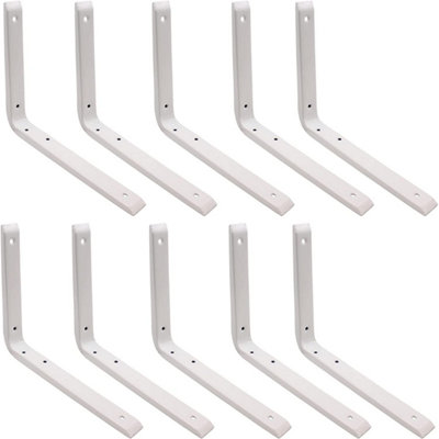 EaiStrong Shelf Bracket250 X 200mmWhite5 Pair10 Brackets from B&Q