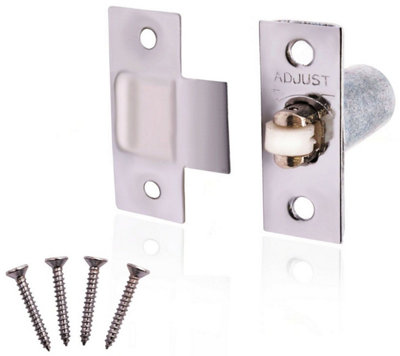 EaiAdjustable Roller Catch Spring Loaded Latch Lock For Internal DoorsNickel Plated from B&Q