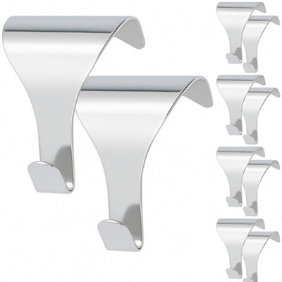 Eai Picture Hooks Moulding Dado Rail Pack Of 10 Chrome Plated 48X32mm Easy No Drill Hanging For FramesMirrors Or Art from B&Q
