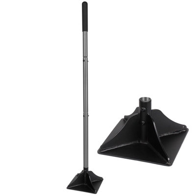 Walensee Durable Steel Tamper With 48" Handle For Ground Leveling And Paver Installation All-Steel Heavy Duty Garden Rubber Grip from B&Q