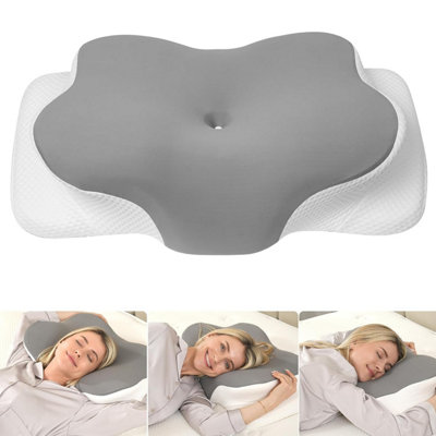  - Mulisoft Memory Foam PillowComfortable Supportive Neck Ergonomic Side Sleeper (Grey)