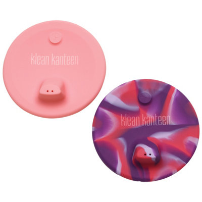 Klean Kanteen Kid's Cup Sippy Lid 2-Pack Rubber Spill Proof Pink/Pink Tie Dye - Image 4
