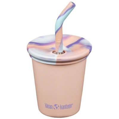 Klean Kanteen Peach Kid's Cup With Straw Parfait 296Ml