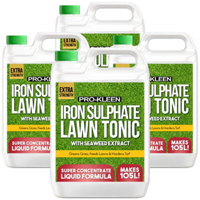Pro-Kleen Lawn Tonic Liquid Iron Sulphate Quality Ferrous Conditioner Fertiliser Grass Greener Turf Hardener 20L from B&Q