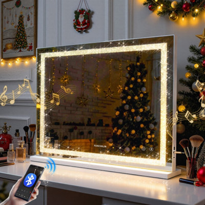 Crystal Hollywood Vanity Mirror With Lights Bluetooth Hollywood Led Strip Music Mirror from B&Q