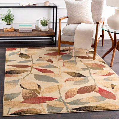 Livabliss Riley-Modern Beige Green Brown Graphic Living Dining Bedroom Rug 160 X 230 Cm Easy CareNon Shedding from B&Q