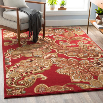 Livabliss Riley-Vintage Red Brown Green Traditional Boho Living Dining Bedroom Rug 160 X 230 Cm Easy CareNon Shedding from B&Q