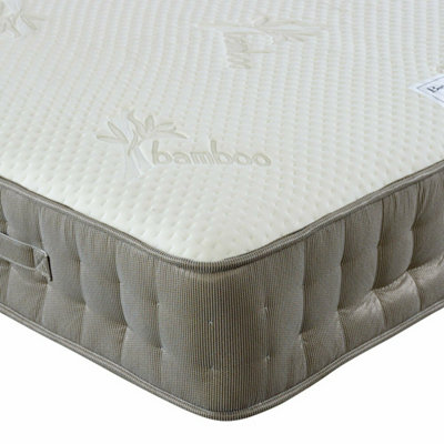 Bedmaster Bamboo Vitality 2000 Pocket Sprung Memory Foam Mattress Small Single from B&Q