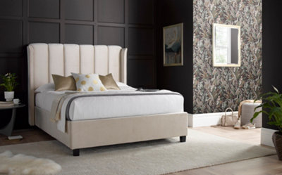 Bedmaster Aurora Warmstone Velvet Ottoman Bed Double