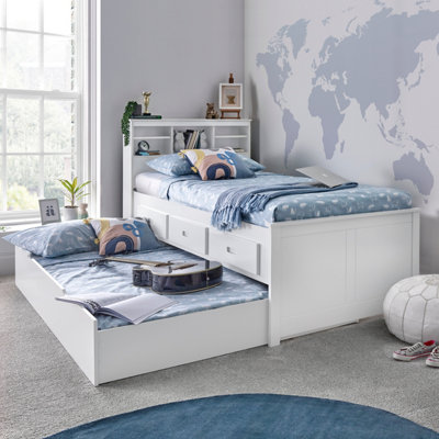 Bedmaster Venus White Guest Bed With Drawers And Trundle With Spring Mattresses from B&Q
