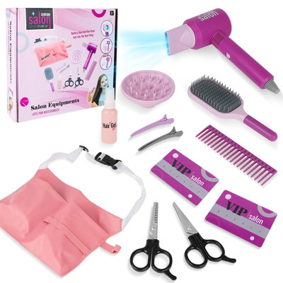 Deao Toys Kids Makeup Set Pretend Play Hairdressing Set For Girls Styling And Beauty Accessories Toy For Children from B&Q