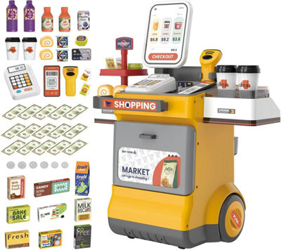 Deao Toys Grocery Store Cash Register Playset Supermarket Game from B&Q