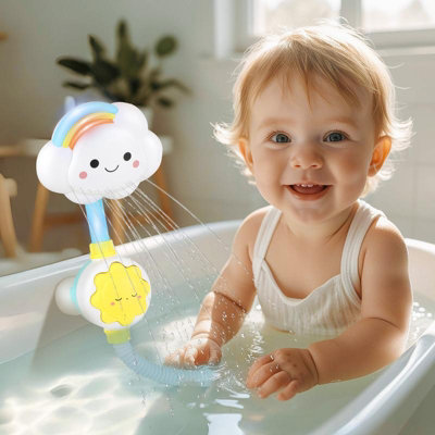 Deao Toys Baby Shower Bath Toy Set- Cloud Sprinkler Faucet With Foldable Bathtub Shower Head-Fun Bath Sprays & Tubs For Toddlers from B&Q