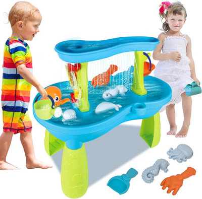 Deao Toys Sand And Water Table For Kids2-Tier Sand Pit Outdoor Activities Play Table For Toddlers from B&Q