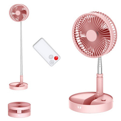 Unitedtime Portable Fan Foldable Rechargeable Remote Control Battery Operated Foldaway Standing Pedestal Collapsible 4 Speed from B&Q