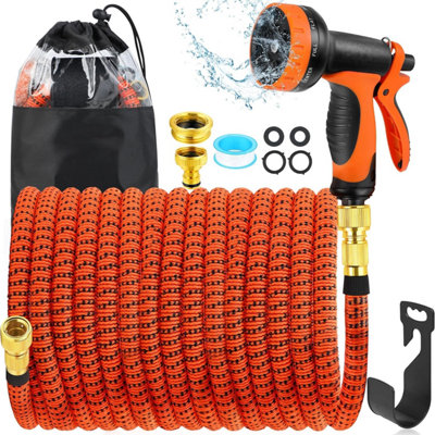 Boriya Hose PipeUpgraded Expandable Garden Hoses 100 Ft 30 M,stretchy Hosepipe With Spray Gun,expanding No-Kink Magic Metal from B&Q