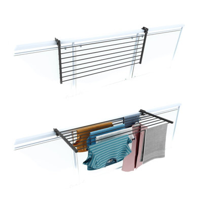Foxydry Duo 118 Cm AnthraciteOutdoor Clothes DryerFoldable And Rust-Resistant Laundry Rack