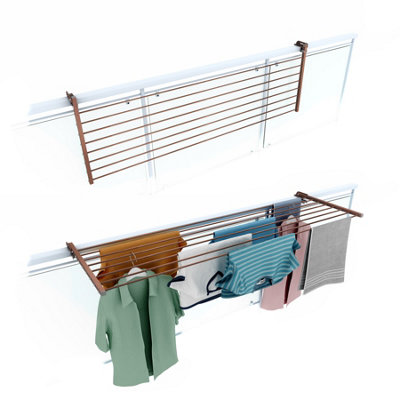 Foxydry Duo 162 Cm CortenFoldable Outdoor Washing LineSturdy And Space-Saving Clothes Dryer