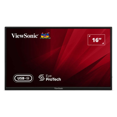 Viewsonic 16" Portable Monitor - Va1650 - Full Hd Ips 60Hz Hdmi, Usb-C Lightweight