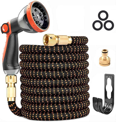 Expandable Garden Hose Pipe 75 FtUpgraded 3-Layer Latex No-Kink Flexible Water 3 / 4&1 / 2 Metal Connectors10 Function from B&Q