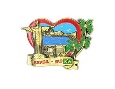 3DRioBrazilSouvenir Fridge Magnet Kitchen Decor Holiday Gift-Metal from B&Q