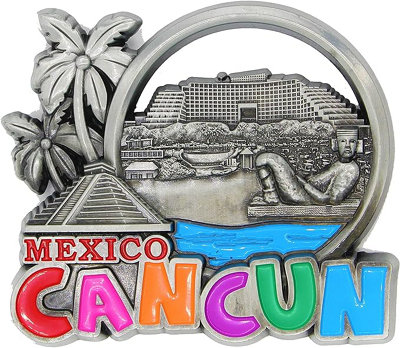 3DCancunMexicoSouvenir Fridge Magnet Kitchen Decor Holiday Gift-Metal from B&Q