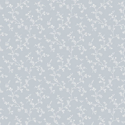 Galerie Pretty Prints Blue Sienas Floral Trail Wallpaper Roll from B&Q