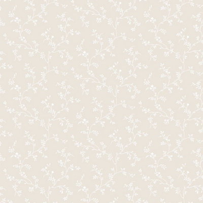 Galerie Pretty Prints Beige Sienas Floral Trail Wallpaper Roll from B&Q