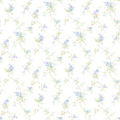 Galerie Pretty Prints Blue Ivy Trail Wallpaper Roll from B&Q