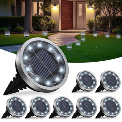 Solar Lights Outdoor Garden8 Pack Ground 10 Led Pathway Waterproof Ip 65 Light Landscape LightingIn Decorative For Sidewalk from B&Q