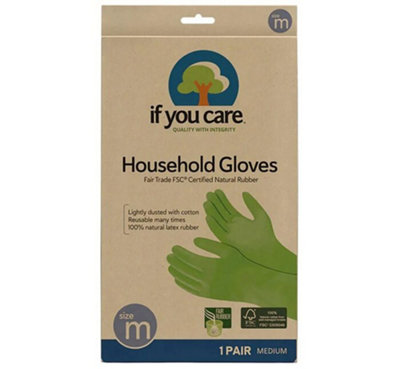 If You Care Natural Latex Rubber Household Gloves Medium from B&Q