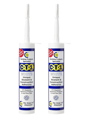  - 2 X Ct 1 Unique Sealant Construction Builders Standard Multi All Purpose Silicone Mastic Extra Strong Adhesive Glue 290 Ml In
