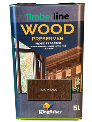 Kingfisher Building Products Timberline Wood Preserver - Dark Oak - 5 Litre