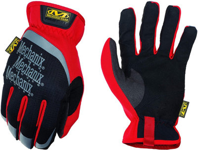Mechanix Automotive Fastfit Glove Black & Red Large from B&Q